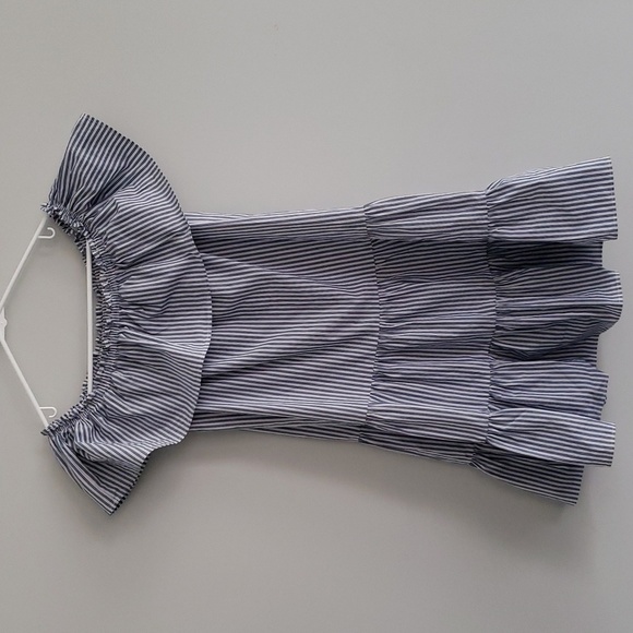 Cremieux Niko Striped Ruffle Off Shoulder Dress XS - Picture 2 of 8